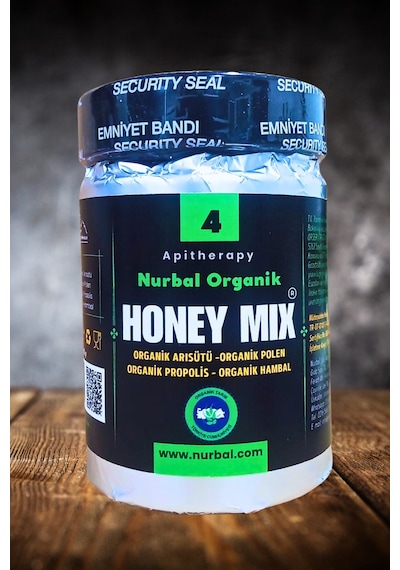 Nurbal Şifa Merkezi Honey Mix 4 Organik Arısütü Polen Propolis Bal 400 G