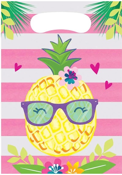 Ananas, Flamingo Ve Arkadaşları Hediye Poşeti 8 Adet