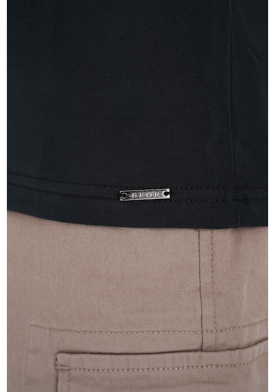Efor Comfort Fit Polo Yaka Modal Karışım Kısa Kol Casual Siyah Tişört Ts 903 Siyah