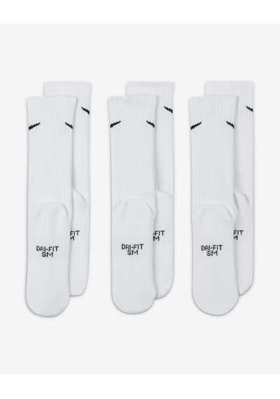 Nike Everyday Sx6842-100 Çocuk Yastıklı Crew Çorapları 3 Çift Beyaz