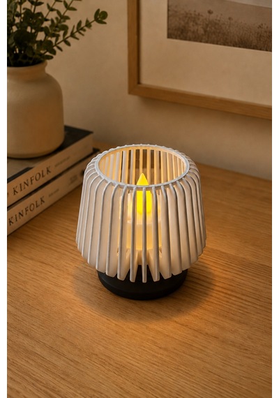 Dekoratif Led Tealight Mumluk Masaüstü Aydınlatma 1 Adet 7x7,5 Cm Siyah - 871554504 Siyah