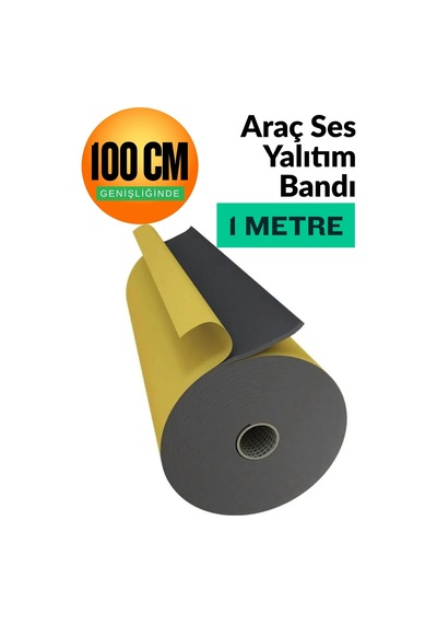 Araç İçi Ses Ve Isı Yalıtım Bandı 100 Cm En 5 Mm Kalınlık 1 Metre Uzunluk Yapışkanlı Kauçuk Sünger
