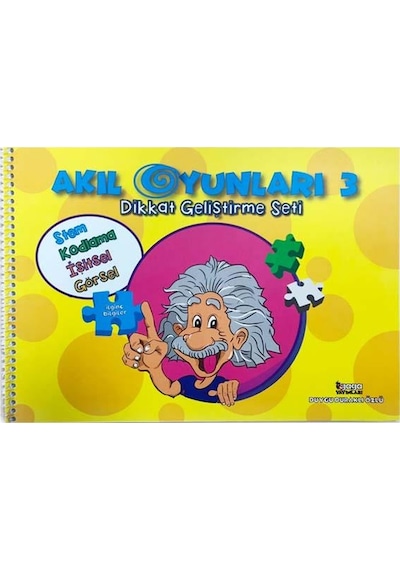 Akıl Oyunları Dikkat Geliştirme Seti - 3 Kitap Takım - Duygu Duraklı Özlü - Gaga Yayınları