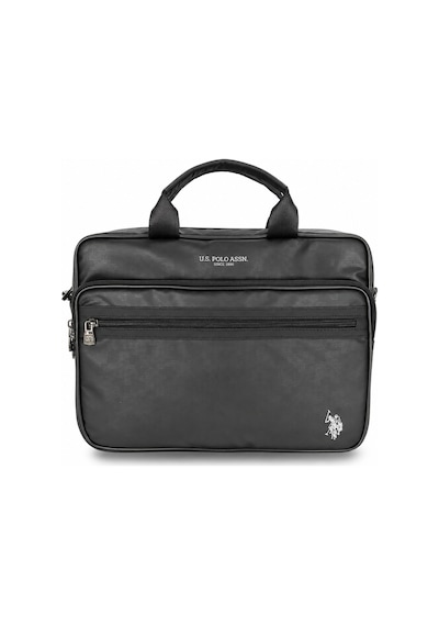 U.S. Polo Assn. U.s. Polo Assn. Laptop Bölmeli Evrak Çantası 15.6 İnç Şık Tasarım Omuz Askılı Ofis Çantası Plevr26037 Siyah