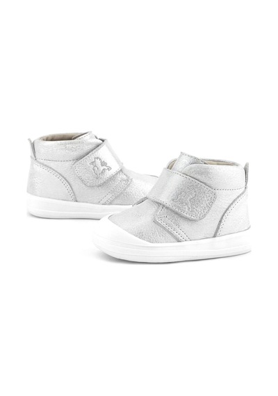 Rakerplus Yoohoo Hakiki Deri Beyaz Simli Cırtlı Unisex Bebek Bot Beyaz
