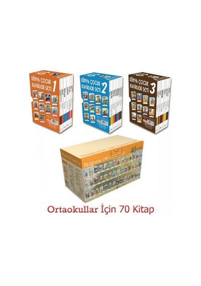Dünya Çocuk Klasikleri ve 100 Temel Eser Seti 70 Kitap