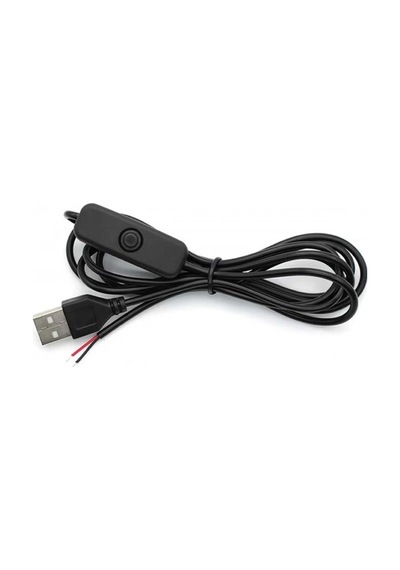Usb Type-a Açma Kapama Anahtarlı Güç Kablosu Siyah Usb On Off Switch Kablo 5v Led Arduino Raspberry