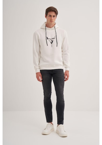 Cazador 5149 Erkek 3 İplik Sweatshirt Ekru