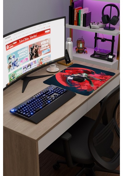 Chainsaw Man Anime V1 - 48x40 Xl Gaming Kauçuk Kaymaz Taban Mouse Pad Fare Altlığı