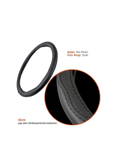 Carub Direksiyon Kılıfı 42 cm Siyah BR1841378