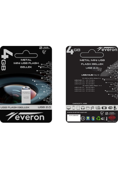 Everon 4gb Metal Usb Mini Flash Bellek