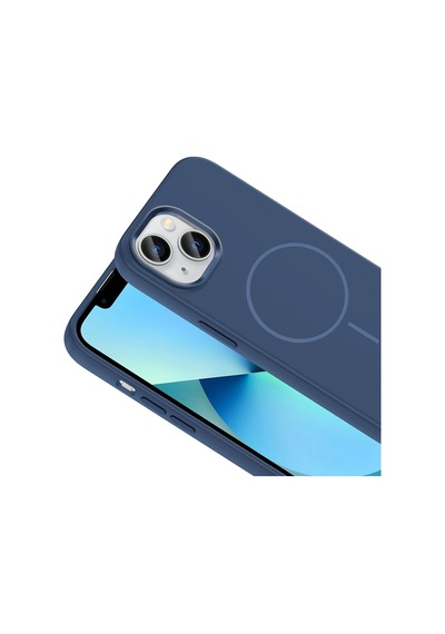 Apple Uyumlu iPhone 15 Kılıf M-safe Şarj Özellikli Metal Kamera Çerçeveli Zore Edi Silikon Kapak
