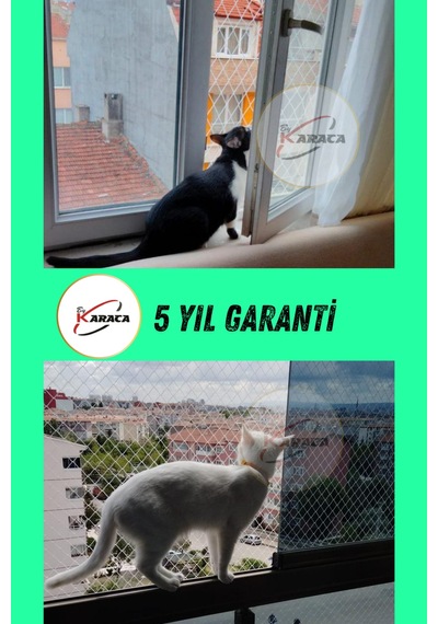 Kedi Balkon Güvenlik Filesi 2x2 Mt 2mm İp Kalınlığı