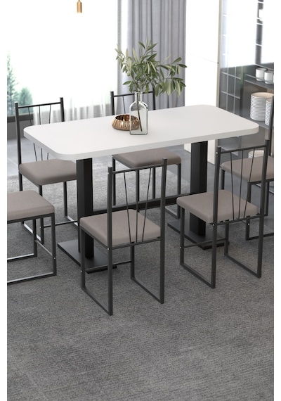Klas 70/140 Beyaz Yemek Masası, Mutfak Masası , Kafe Masası 1690b