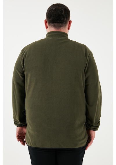 Buratti Regular Fit Dik Yaka Fermuarlı Büyük Beden Polar Erkek Hırka 5906028B Haki Buratti Regular Fit Dik Yaka Fermuarlı Büyük Beden Polar Erkek Hırka 5906028B Haki