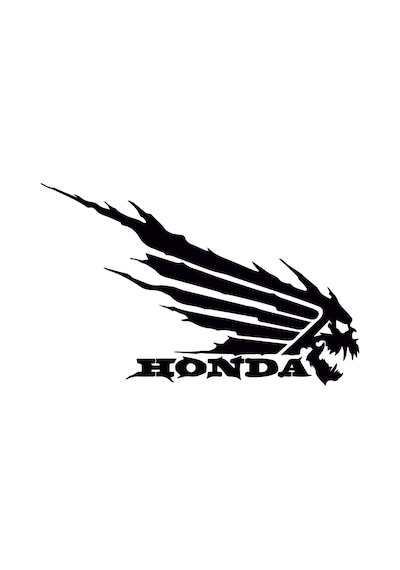 Honda Canavar Sticker, Honda Oto Sticker, Honda Sticker 15x10 Cm-takım
