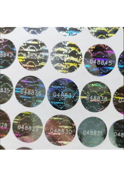 Çap Hologramlı Garanti Etiketi Seri Numaralı 1 5 Cm 100 Adet