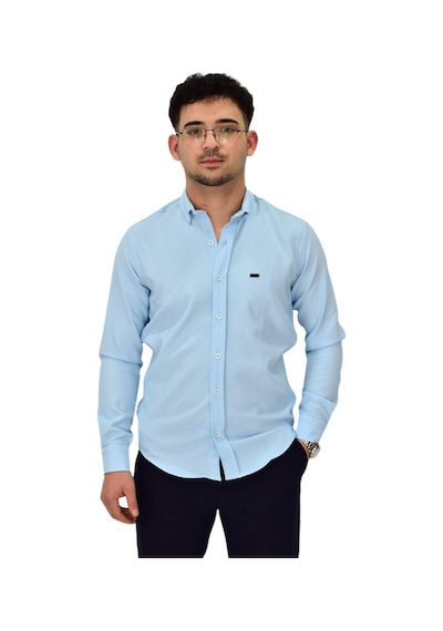 Erkek Likralı Spor Silim Fit Gömlek Bgl-st04327 Siyah