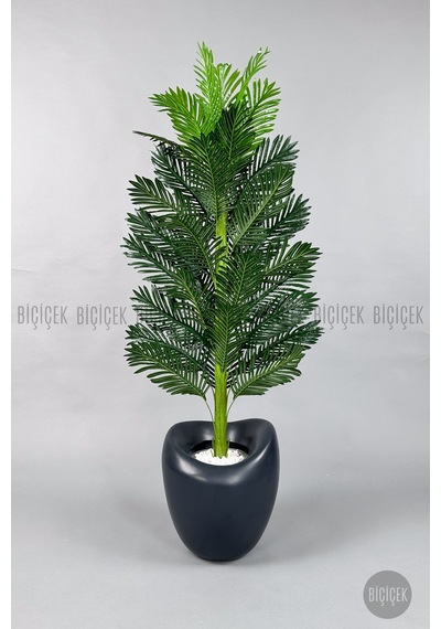 Biçiçek Yapay Areka Ağaci 180 Cm Antresi̇t Lale Saksıda Tek Gövdeli̇
