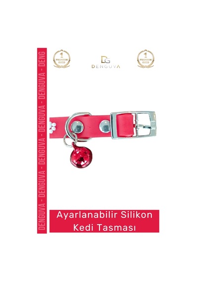Petshop Yumuşak Konforlu Ayarlanabilir Şık Dayanıklı Su Geçirmez Esnek Hafif Silikon Kedi Tasması Diğer