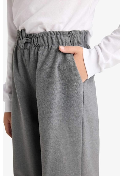 Defacto Kız Çocuk Wide Leg Geniş Paça Pantolon F2257a825augr198 Gri