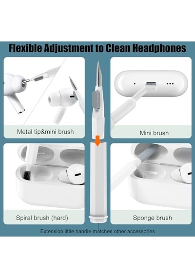 20'si 1 Arada Klavye Ve Kulaklık Temizleme Seti - Airpods 1/2/3/pro, Pc, Dizüstü Bilgisayar, Cep Telefonu, Kamera İ