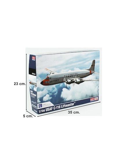 Academy 12634 1/144 Usaf C-118 Liftmaster Dc-6 Askeri Kargo Uçağı, Plastik Model Kiti