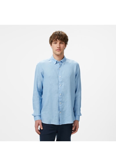 Nautica Nauticn Erkek Mavi Classic Fit Gömlek Düz W55101t Mavi