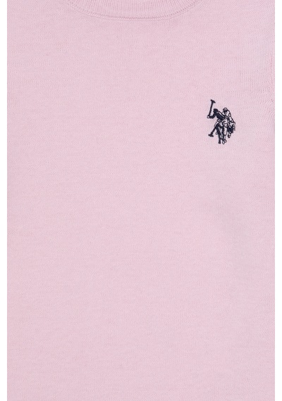 U.S. Polo Assn. Kız Çocuk Pembe Bisiklet Yaka Basic Kazak 50293586-VR041 U.S. Polo Assn. Kız Çocuk Pembe Bisiklet Yaka Basic Kazak 50293586-VR041