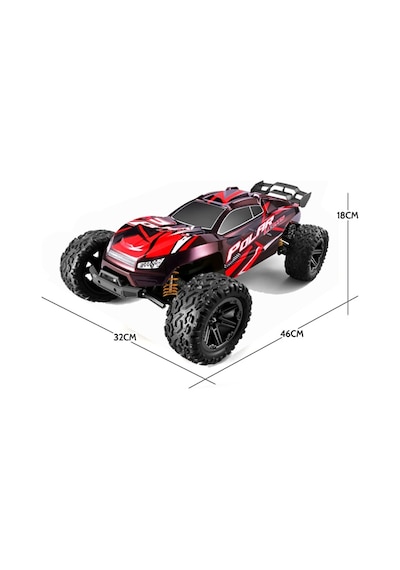 Elektrikli Rc 1:8 Ölçek Servo Motor Süspansiyonlu Arazi Aracı Spor Araç 85 Km Hız Rc Araç - Kırmızı