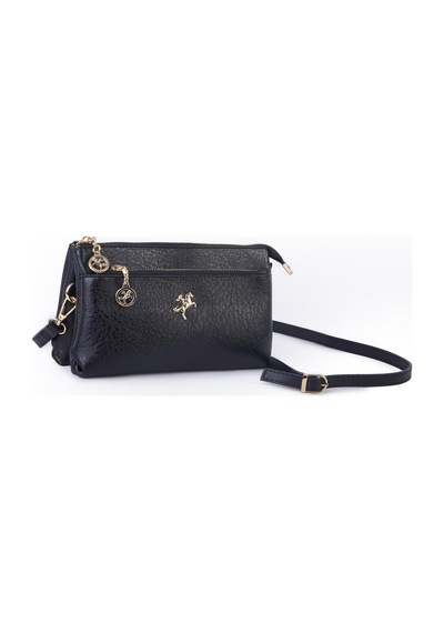 Nas Bag Kadın Çapraz Ve Clutch Çanta Bilek Ve Çapraz Askılı 24x15 Cm Siyah Victoria