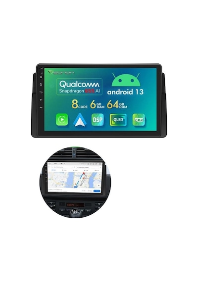 Eonon E46a12s Android 13 Oto Teyp Bmw E46 Uyumlu 9 Dokunmatik Multimedya Sistemi - 4g Destekli 9"