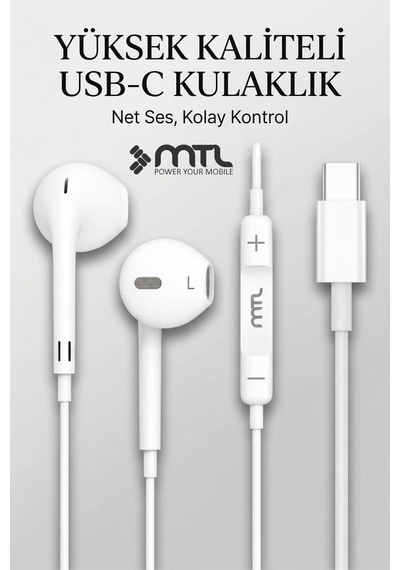 Type-c Girişli Stereo Kulak İçi Kablolu Kulaklık Kusursuz Ses Ve Yüksek Diğer