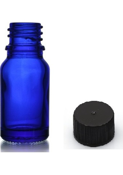 20ml Mavi Şişe Düz Kapaklı, 12 Adet, Cam Şişe, Esans Şişesi, Yağ Şişesi, Kozmetik Şişesi