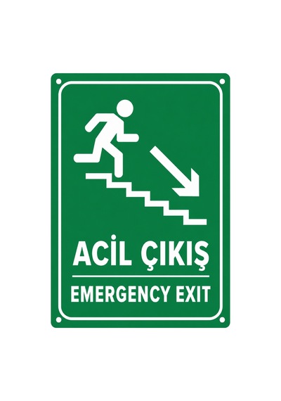 Acil Çıkış 50x70cm Pvc Isg Levha V2