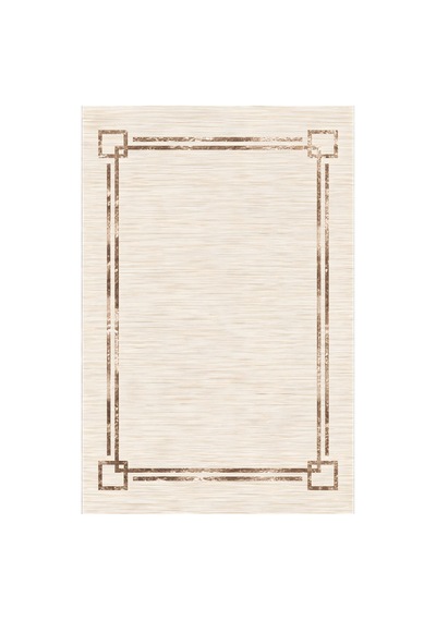 Kartela Halı Seno Halı Kaymaz Taban Makinede Yıkanabilir Halı Bej - 80 X 120 Cm