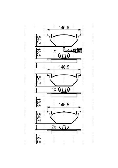 Audi A3 Ön Fren Balatası 1.6 102 Hp 280Mm Diske 2004-2013 Bosch
