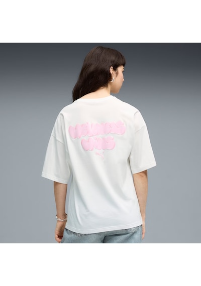 Puma Graphıc Bubble Kadın Geniş Kesim Tişört 634590 02 Beyaz