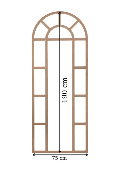 Dekoratif 75x190 Cm Duvar Çerçeve Boy Aynası 18 Mm Ham Mdf Diğer