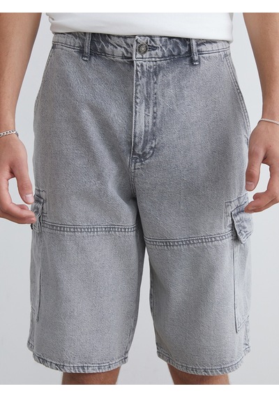 Lcw Jeans Gri Rahat Kalıp Erkek Jean Şort
