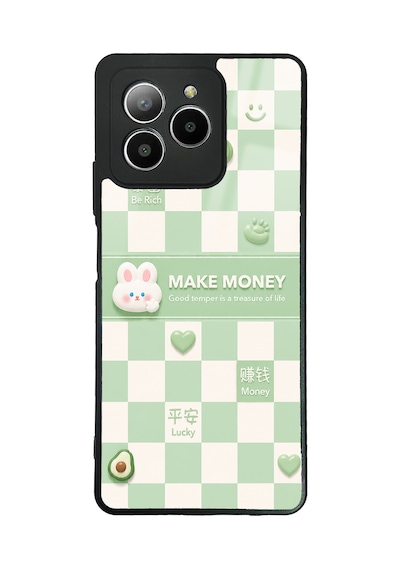 Omix X7 Green Make Money Tasarımlı Glossy Telefon Kılıfı Mint