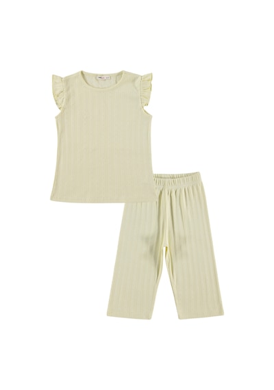 Civil Girls Kaprili 6-9 Yaş Pijama Takımı - Sarı