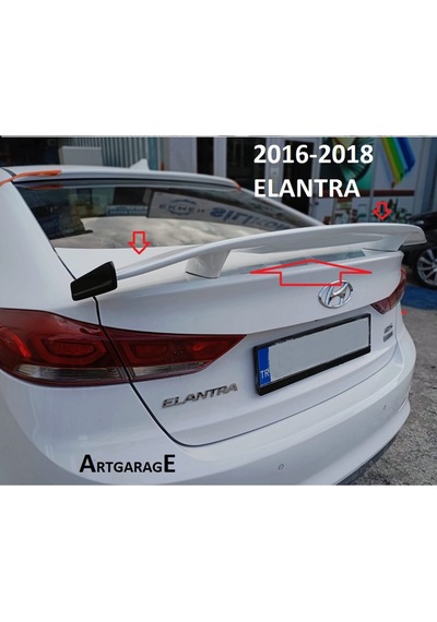 Hyundai Elantra 2016-2018 Boyasız Gtx Bagaj Spoileri-fiberglass