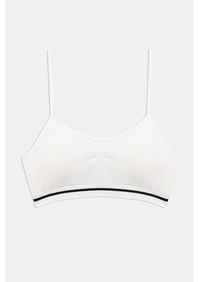 Penti Kız Çocuk White Seamless Pedli Beyaz Crop Üst