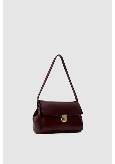 Lauren City Baget Çanta Bordo Bordo