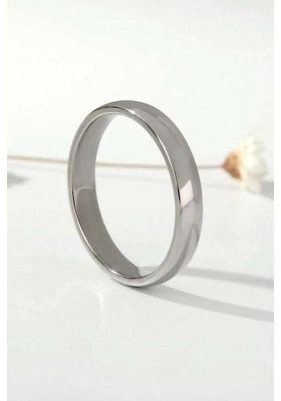 Unisex 4mm İnce Bombeli Erkek Kadın Çelik Alyans Yüzük Cl18 001 Unisex 4mm İnce Bombeli Erkek Kadın Çelik Alyans Yüzük Cl18 001