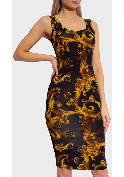 Versace Jeans Couture Bayan Elbise 76hao9b6 Js291 G89 Siyah-gold Siyah - Altın