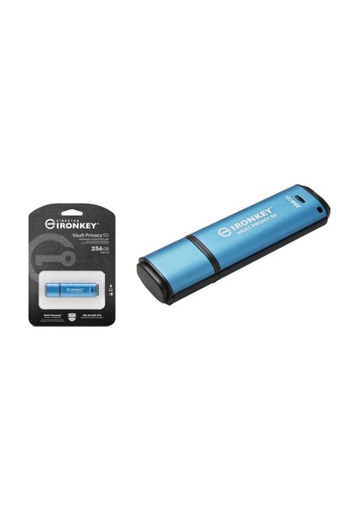 Kingston Ironkey Vault Privacy 50C IKVP50C-256GB 256 GB USB-C Flash Bellek