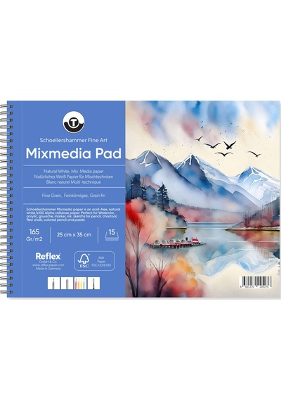 Schoellershammer Mix Media Pad Çok Amaçlı Sanatsal Blok 165 Gr 25x35 Cm 15 Yaprak