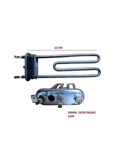 Çamaşır Makinesi Oçm Rezistans Delikli 2000w 22cm 8,5mm Cr-ni